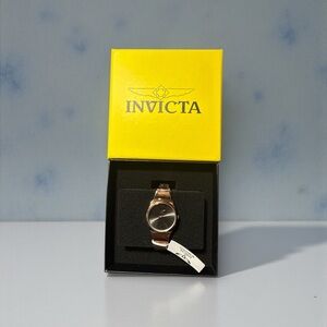 Invicta Gold Watch with Black Dial